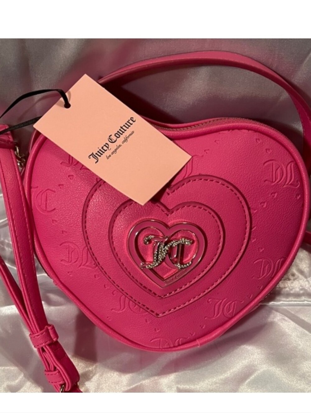 Juicy Couture Pink Heart-Shaped Crossbody Bag NWT